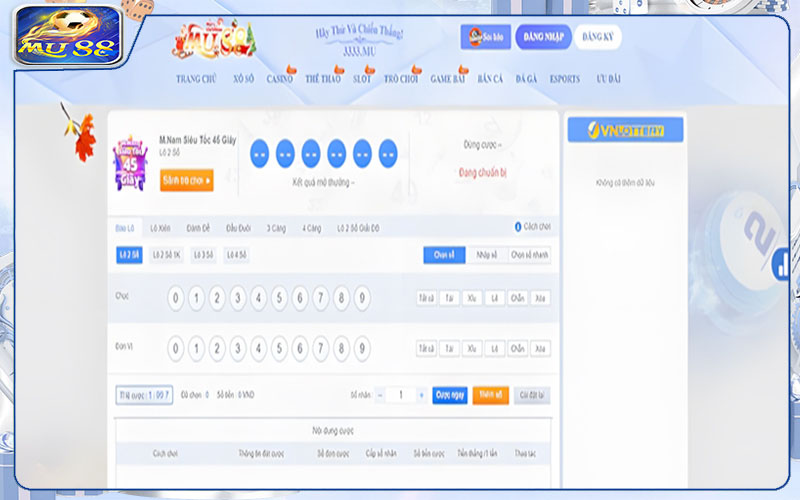 Các game xổ số Mu88 đình đám nhất